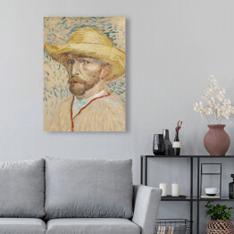 Obraz na płótnie Vincent van Gogh Self-Portrait with a Straw Hat. Reprodukcja