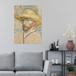 Plakat Vincent van Gogh Self-Portrait with a Straw Hat. Reprodukcja