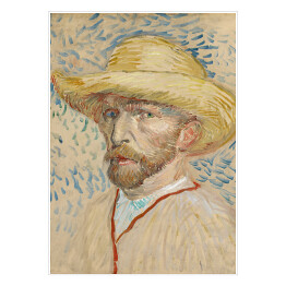 Plakat Vincent van Gogh Self-Portrait with a Straw Hat. Reprodukcja