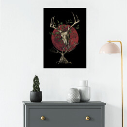 Plakat Wiedźmin - czaszka jelenia
