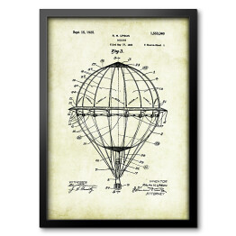 Obraz w ramie R. H. Upson - patenty na rycinach vintage