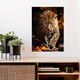 Plakat samoprzylepny Leopard - zdjęcia zwierząt