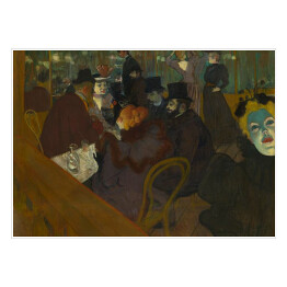 Plakat samoprzylepny Henri de Toulouse-Lautrec "W Moulin Rouge" - reprodukcja