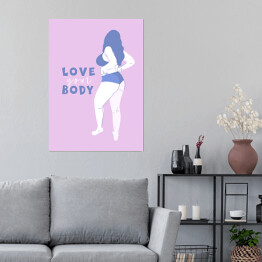 Plakat samoprzylepny "Kochaj swoje ciało" - ilustracja