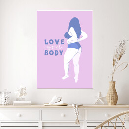 Plakat "Kochaj swoje ciało" - ilustracja