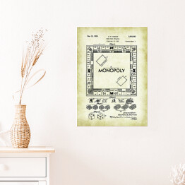 Plakat samoprzylepny C. B. Darrow - patenty na rycinach vintage