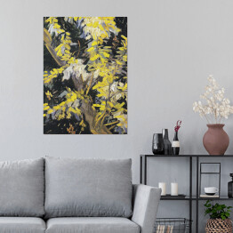 Plakat samoprzylepny Vincent van Gogh Kwitnące gałęzie akacji. Reprodukcja