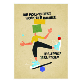 Plakat samoprzylepny Kopo memy Work - life balance