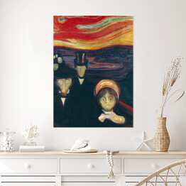 Plakat samoprzylepny Edvard Munch "Niepokój" - reprodukcja