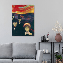 Plakat samoprzylepny Edvard Munch "Niepokój" - reprodukcja