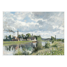 Plakat samoprzylepny Camille Pissarro Rzeka Oise w pobliżu Pontoise. Reprodukcja