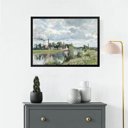 Obraz w ramie Camille Pissarro Rzeka Oise w pobliżu Pontoise. Reprodukcja