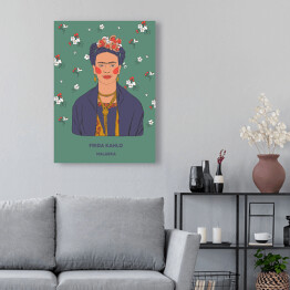 Obraz na płótnie Frida Kahlo - inspirujące kobiety - ilustracja