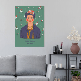 Plakat Frida Kahlo - inspirujące kobiety - ilustracja
