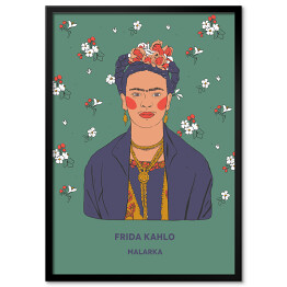 Plakat w ramie Frida Kahlo - inspirujące kobiety - ilustracja
