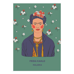 Plakat samoprzylepny Frida Kahlo - inspirujące kobiety - ilustracja