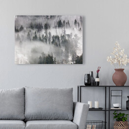Obraz klasyczny Szary las we mgle 3D