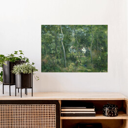 Plakat samoprzylepny Camille Pissarro Skraj lasu w pobliżu L'Hermitage, Pontoise. Reprodukcja