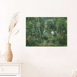 Plakat samoprzylepny Camille Pissarro Skraj lasu w pobliżu L'Hermitage, Pontoise. Reprodukcja