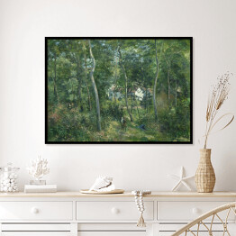 Plakat w ramie Camille Pissarro Skraj lasu w pobliżu L'Hermitage, Pontoise. Reprodukcja