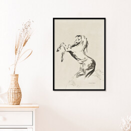 Plakat w ramie Odilon Redon Skaczący koń na chmurach (Pegasus). Reprodukcja