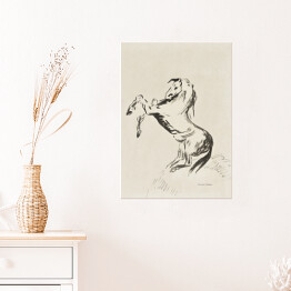Plakat samoprzylepny Odilon Redon Skaczący koń na chmurach (Pegasus). Reprodukcja