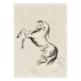 Plakat Odilon Redon Skaczący koń na chmurach (Pegasus). Reprodukcja
