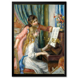 Plakat w ramie Auguste Renoir Dwie młode dziewczyny przy fortepianie Reprodukcja