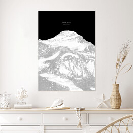Plakat samoprzylepny Cho Oyu - minimalistyczne szczyty górskie