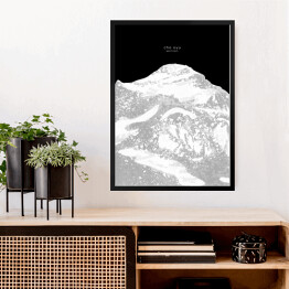 Obraz w ramie Cho Oyu - minimalistyczne szczyty górskie