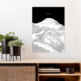 Plakat Cho Oyu - minimalistyczne szczyty górskie