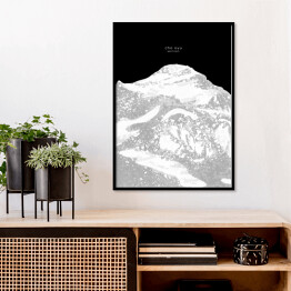 Plakat w ramie Cho Oyu - minimalistyczne szczyty górskie