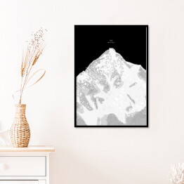 Plakat w ramie K2 - minimalistyczne szczyty górskie