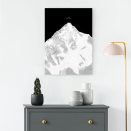 Obraz na płótnie K2 - minimalistyczne szczyty górskie