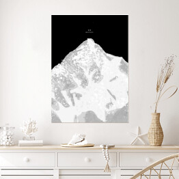 Plakat K2 - minimalistyczne szczyty górskie