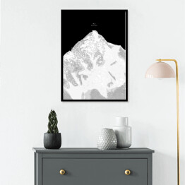 Plakat w ramie K2 - minimalistyczne szczyty górskie
