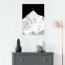 Plakat K2 - minimalistyczne szczyty górskie