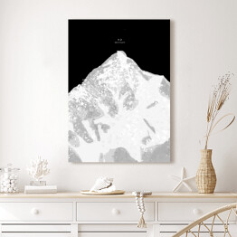 Obraz klasyczny K2 - minimalistyczne szczyty górskie