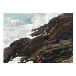 Plakat samoprzylepny Winslow Homer. High Cliff, Wybrzeże Maine. Reprodukcja