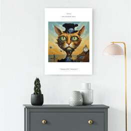 Obraz klasyczny Kot portret inspirowany sztuką - Salvador Dali