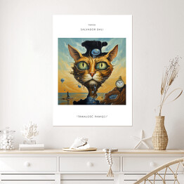 Plakat Kot portret inspirowany sztuką - Salvador Dali