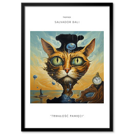 Obraz klasyczny Kot portret inspirowany sztuką - Salvador Dali