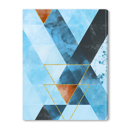  Mozaika z trójkątów w niebieskich barwach