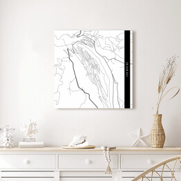 Obraz na płótnie Mapa miast świata - San Marino - biała