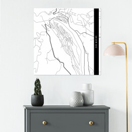 Plakat samoprzylepny Mapa miast świata - San Marino - biała