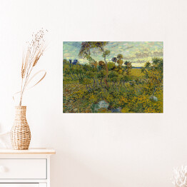 Plakat Vincent van Gogh Zachód słońca na Montmajour. Reprodukcja