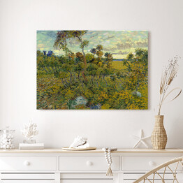 Obraz na płótnie Vincent van Gogh Zachód słońca na Montmajour. Reprodukcja