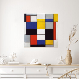 Plakat samoprzylepny Piet Mondrian Composition A Reprodukcja