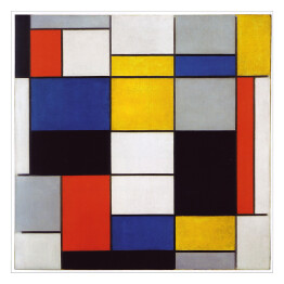 Plakat samoprzylepny Piet Mondrian Composition A Reprodukcja