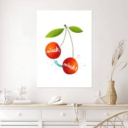Plakat samoprzylepny Owoce - wiśnie 
